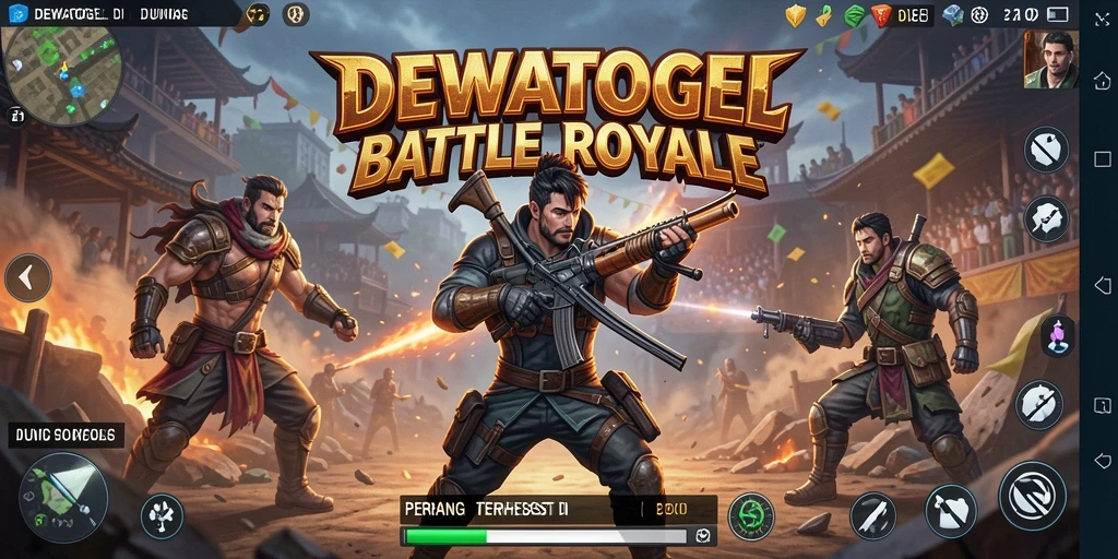 Gameplay seru DEWATOGEL dalam pertempuran Battle Royale.