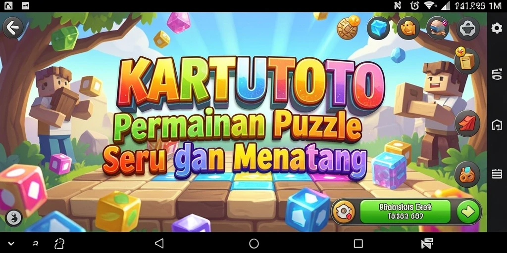 Gameplay KARTUTOTO menunjukkan tantangan puzzle yang seru.