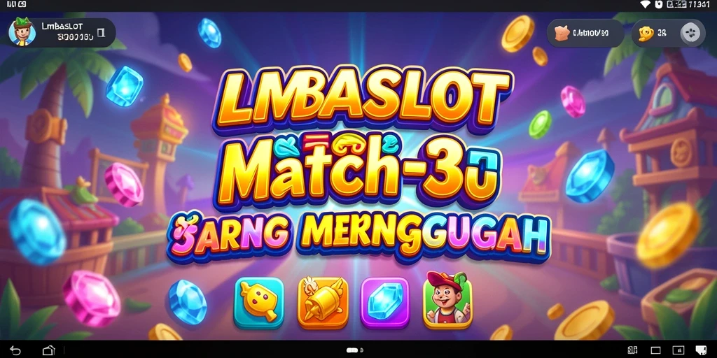 Gameplay LMBASLOT yang menarik dalam sesi permainan Match-3.