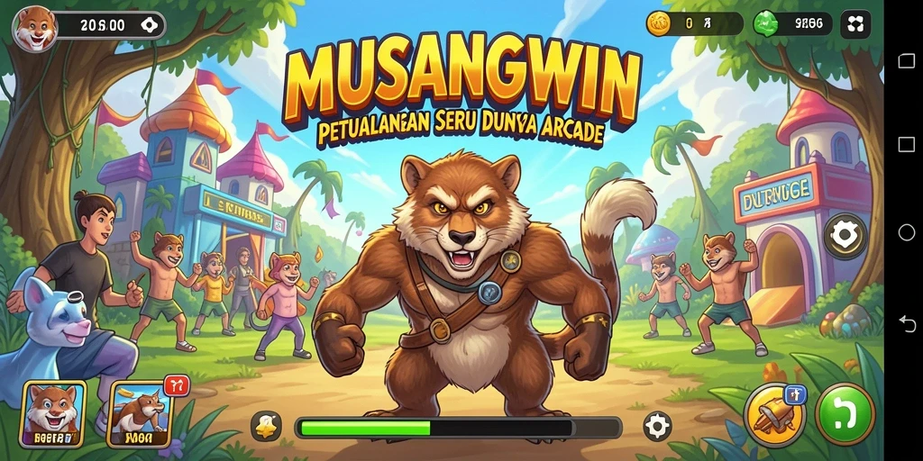 Screenshot utama MUSANGWIN menampilkan aksi menarik dalam permainan Arcade.