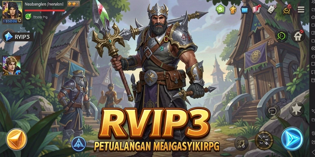 Screenshot utama RVIP3 menampilkan aksi seru dalam permainan RPG yang mendebarkan.