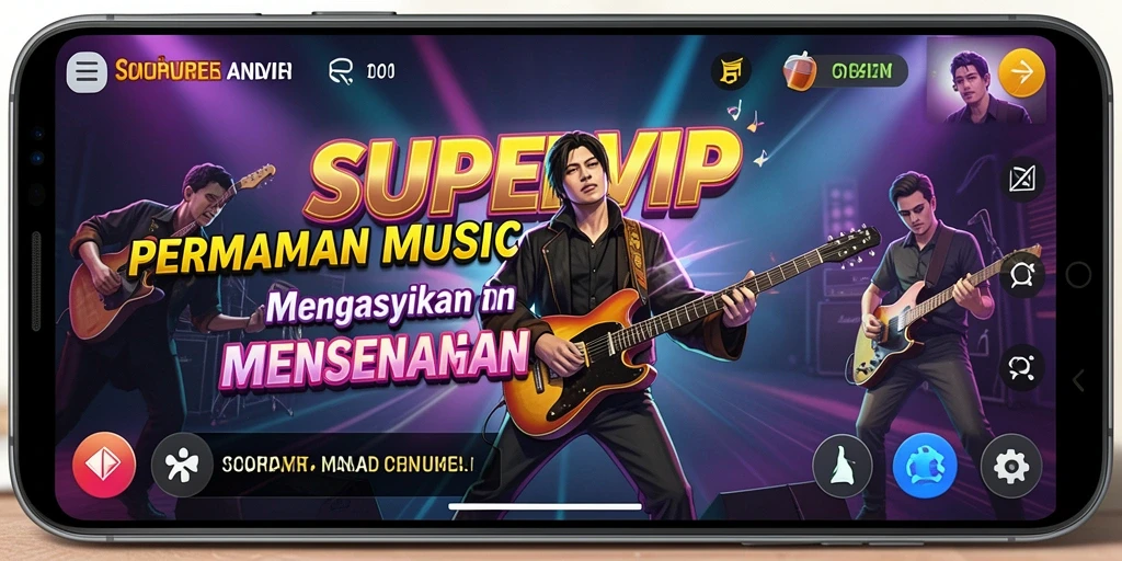 Tampilan gameplay SUPERVIP yang menyenangkan dan interaktif.