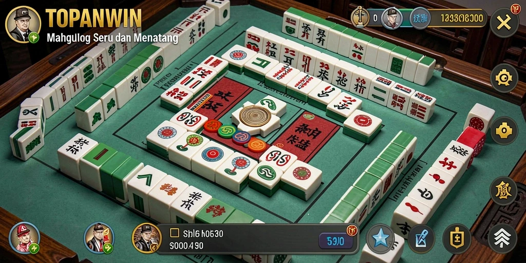 Screenshot gameplay Mahjong TOPANWIN yang menampilkan aksi seru.