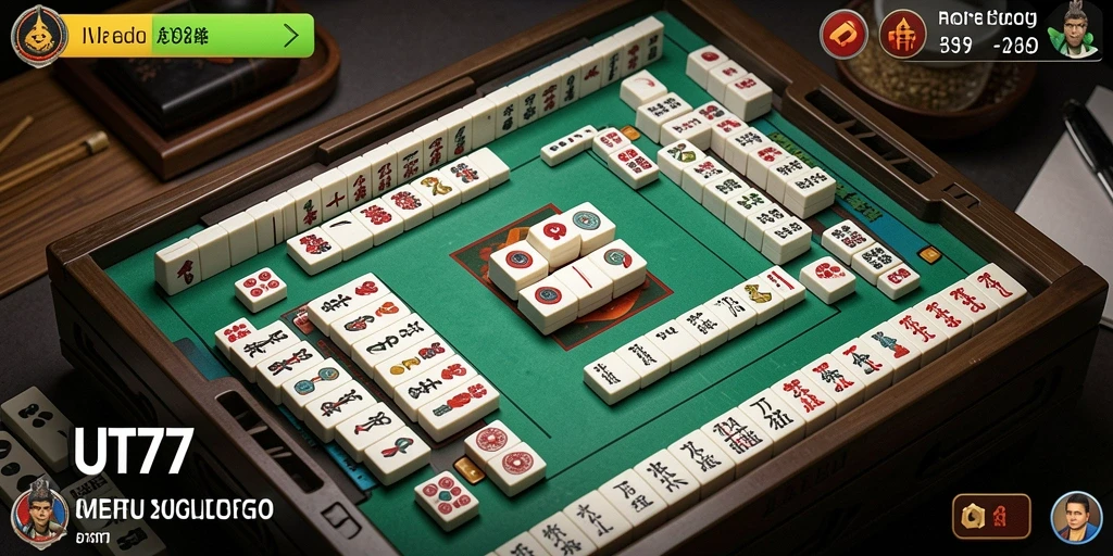 Tampilan gameplay UT77 dengan suasana Mahjong yang menarik.